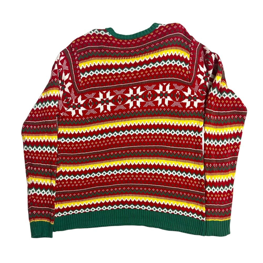 Christmas Ugly Sweater Sloth Tree Unisex Embroidered Holiday Party Size Large - Picture 4 of 9